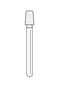 Premier Dental 850016C Solo FG 1116.10 Coarse Round End Taper Diamond Bur – 25/Pack
