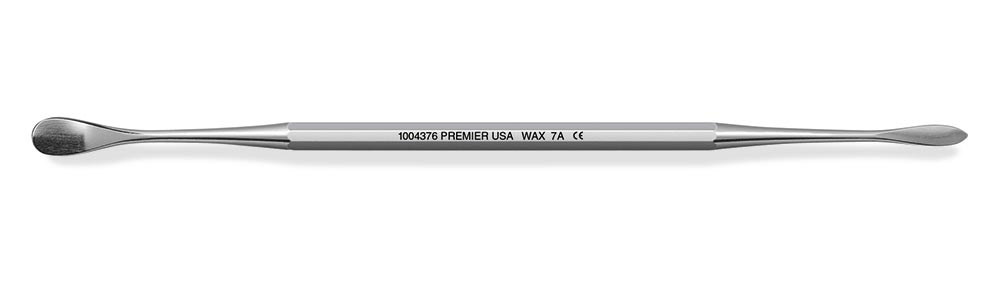 MILTEX Dental Wax Spatula/ Periosteal Elevator, 6 (153mm), No. 7,  double-ended, Slightly Curved Blades. ID# 73-62