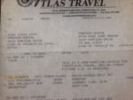 Lil’s ticket stub and travel confirmation, 9/11/01.